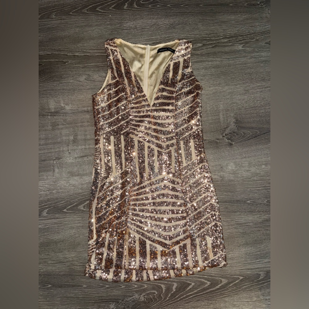 Sequin Geometric Pattern Dress